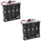 2pcs 4X AA 6V Plastic CELL Battery Clip Slot Holder Case Battery Storage with Wire Leads Metallic Spring Battery Holder for DIY Toy Power Supply(4X AA-1)