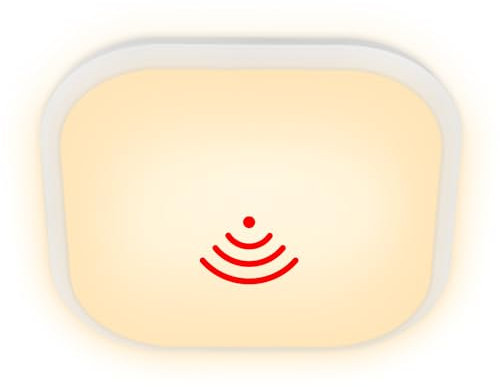 LZQ LED Deckenleuchte mit Bewegungsmelder 24W Radar Sensor Deckenlampe, IP44 2400lm für Flur, Treppe, Veranda, Garage, Carport, Balkon, Abstellraum 30 x 30 cm - Warmweiß, 2800-3200k