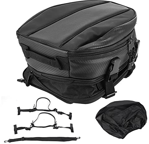 KIMISS Rücksitztasche Motorrad Hecktasche Wasserdicht Sitz, Hecktasche Motorrad Rücksitztasche Motorrad Wasserdicht Schwanz Motorrad Satteltaschen Gepäckbox Helm Heckgepäck Box