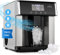 Klarstein Countertop Ice Cube Maker - Fast 3L Small Ice Maker For Home, Makes 15 Kg, 3 Ice Sizes, Easy Clean