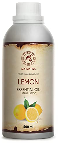 Zitronenöl 500ml - Italien - Naturreines Ätherisches - Zitronen Öl für Guten Schlaf - Duftlampe - Raumduft - Kosmetik
