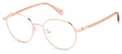 Polaroid Brille mit Sehstärke für Unisex optional mit Sonnenbrillentönung oder Blaulichtfilter, Rund, gefertigt aus Metall, Modell: Pld D456/g (inklusive Brillenetui)