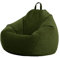 Highdi Cord Sitzsack für Erwachsene Indoor Outdoor Sitzkissen Waschbarer Weicher Flauschiger Sofabettbezug Ohne Füllung Gartenkissen Bodenkissen für Wohnzimmer (100x120cm,Dunkelgrün)