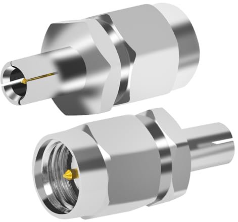 Fohevers 2 Stück SMA Stecker auf TS9 Stecker Adapter TS9 auf SMA Adapter SMA 4G Antennenadapter für 2G 3G 4G Router Antenne Mobile Broadcast Wi-Fi Telecom Wireless LAN Geräte