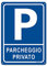 Cartello parcheggio privato, 20x30cm Cartello Metallo Segno di Parcheggio Privato in alluminio con protezione UV