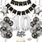 Yunchu Online Luftballon 10. Geburtstag Dekoration 10 Jahr Junge Mädchen Black and Silber Party Deko 10. Geburtstag Junge Party Deko 10 Geburtstag Mädchen Deko Geschenk 10 jahre Geburtstag deko Ballon