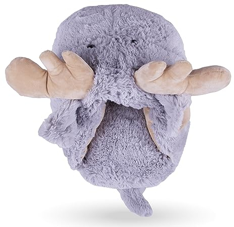 Füßwärmer flauschig (Elch) Fußsack Wärmeschuh Zehenwärmer in Einheitsgröße - Kuscheliger Wärmer für kalte Füße
