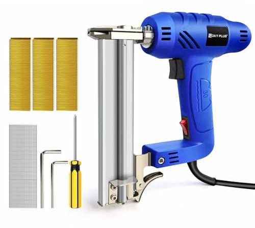 Electric Nail Gun & Stapler Nailer Tacker Gauge Heavy Duty 2 in 1 Woodworking