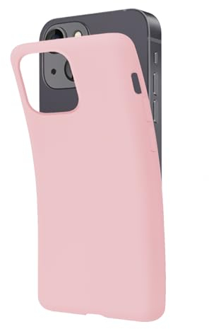 SBS Schutzhülle für iPhone 13 Rosa Powder Pantone 698C Hülle Weich Flexibel Kratzfest Dünn Bequem in der Tasche Hülle Kompatibel mit Wireless Charging