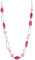 FULU AUTUMN Lange Perlenkette Damen Boho Lange Stein Kette Statement Schmuck Beste Freundin Geschenke(07-Hot pink)