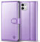Kuafcase Compatible for iPhone 11 Case with 4 Card Slots Magnetic Closure Kickstand Shockproof Protective Phone Case Compatible for iPhone 11 - Light Purple