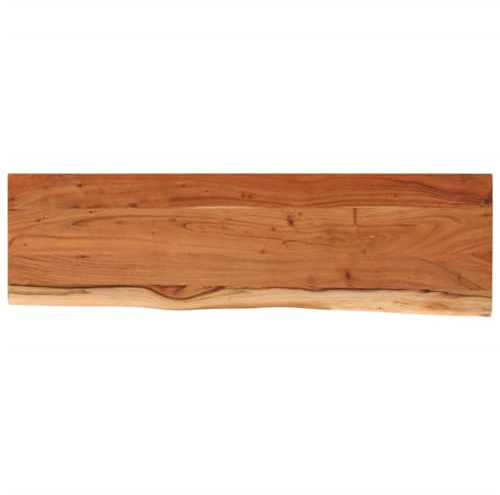 vidaXL Wandregal 100x30x3,8 cm Rechteckig Massivholz Akazie Baumkante