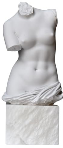 CBAM Torso Venus di Milo Skulptur aus Marmor mit Sockel aus Alabaster, verschiedene Größen, 44 cm