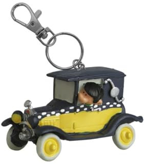 Plastoy Gaston Lagaffe Porte-clés Gaston dans sa voiture - Plastique - 10 cm