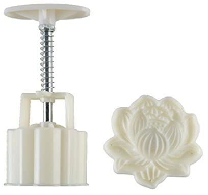 HLMYAUTO Plastic Mooncake Mold Chrysanthemum Stamp Cookie Cutter Mould DIY Baking mooncake Mold 100g Flower/200/1483