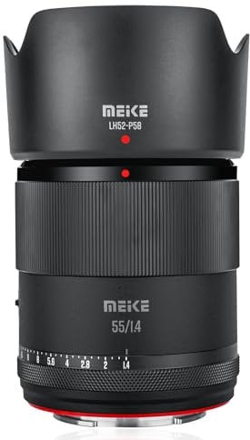 Meike Obiettivo APS-C AF STM (motore passo-passo) con apertura standard F1.4 da 55 mm, con messa a fuoco automatica, obiettivi verticali per fotocamere mirrorless Fujifile X Mount XT2 XT4 XT10 XT20