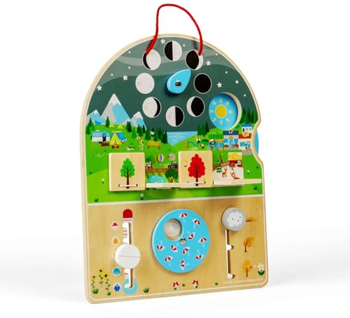 Bigjigs Toys Holz Wettertafel, visuelles & interaktives Wetterdiagramm