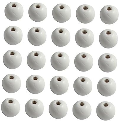 PLAFOPE DIY Craft Beads 100 Pcs Large Hole Wooden Beads Ideal for Jewelry Making and Home Decor