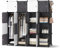 HOMIDEC Kleiderschrank, Tragbarer Regalsystem,16 Würfel Schrank aus Kunststoff mit 3 Kleiderstange, Schlafzimmerschrank kleiderschrank Weiss für Schlafzimmer (schwarz und weiß)