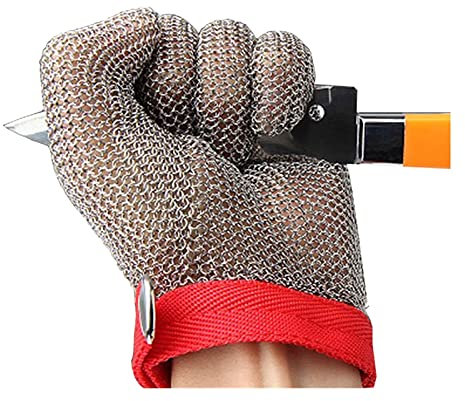 AADDFDD Guantes resistentes a cortes 304L, guantes anticorte, guantes de cocina, jardinería, pesca, seguridad, trabajo, mano izquierda y derecha, universales