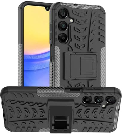 SEAHAI Hülle für Samsung Galaxy A16 5G/4G, Militärstandard Strapazierfähig Robust Handyhülle Outdoor Stoßfest Handy Case Schutzhülle mit Stabilem Ständer - Schwarz