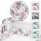 JAKOR® Yoki - Bettschlange in 2 oder 3 Meter - geprüfte ÖKO TEX Qualität - Bettschlange geflochten inkl. Wäschenetz - Babybettumrandung - Bettumrandung Babybett – 300x15x10cm (Rosa/Weiß/Grau)