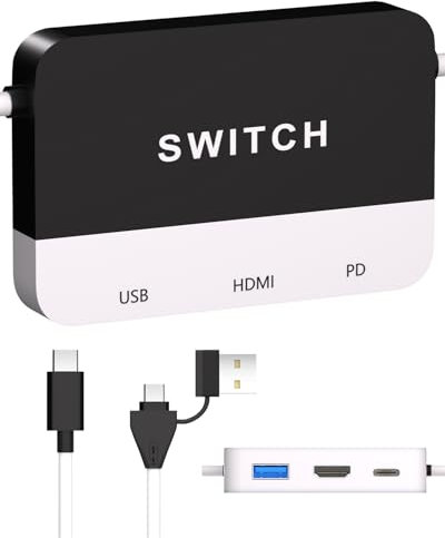 Switch Dock Capture Card for Nintendo Switch 2 in 1, Both A Nintendo Switch TV Adapter and A Nintendo Switch Capture Card, 4K/1080P /60FPS, Recommended Uses for Nintendo Switch/PC/Mac/iPad/Steam/OBS