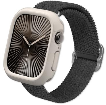 RhinoShield Bumper Case kompatibel mit Apple Watch Series 11/10 [42mm] | CrashGuard NX - Stoßdämpfende Schutzhülle im schlanken Design, rutschfest - Sandbeige