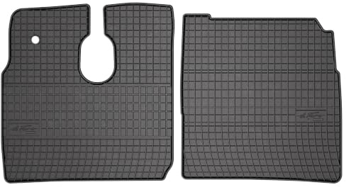 Wielganizator SolidPRO Gummimatten passend für MAN L2000 (1994-2005) | Qualität: Premium - Genaue Passform, rutschfest 2-teilig Fußmatten- Schwarz