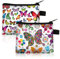 FOSDICK 2 Pièces Porte Monnaie Femme, Petit Portefeuille Femme Papillon, Mini Porte Monnaie avec Fermeture Éclair, Portable Porte-Monnaie Femmes, Papillon Petite Pochette Tissu 13.5 x 11CM