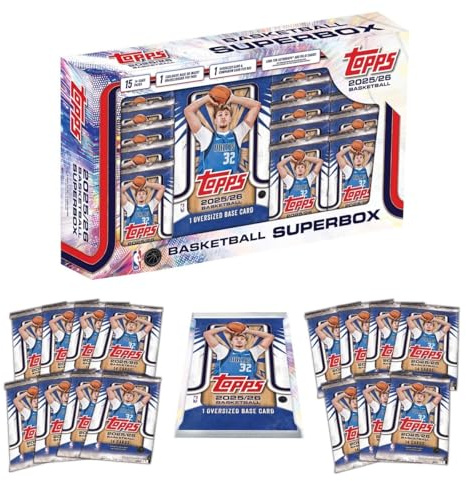 2025-26 Topps NBA-Basketball-Flaggschiff-Sammelkartenbox (1 übergroße Karte pro Box)