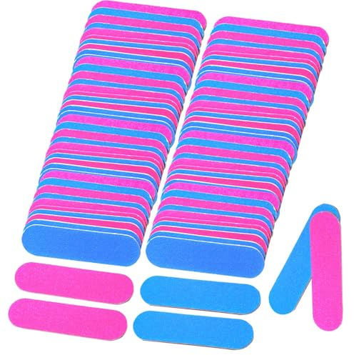 200 Pcs Mini Nail File, Disposable Professional Nail Files for Manicure, Double Sided Emery Board, Nail Buffering Files for Home and Salon Use 180/240 Grit