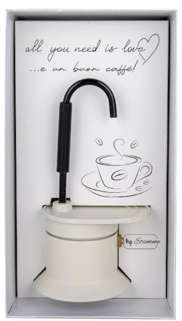 Generico Caffettiera 1 Tazza 16 cm in Scatola Regalo BOMBONIERA