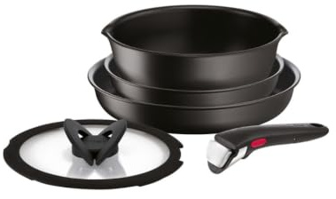 Batterie de cuisine 5 pièces Ingenio IH Noir Unlimited Tefal - Tous feux + induction - L3889292
