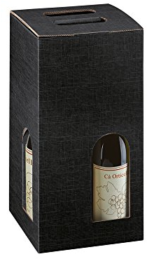 Black Wine Bottle Gift Box for 4 Bottles | Gift Wrap | Bottle Bags & Boxes