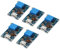 HALJIA 5 pcs 2 Amplificador de una Junta DC-DC Step up módulo de alimentación Entrada 2-24 V a 5 V 9 V 12 V 28 V con Micro USB Compatible con Arduino