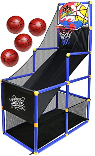Kiddie Play King Sport Basketball arcade Hoop Rack Toy Basketball Hoop Arcade Game indoor Sports Toys for Kids Indoor/Outdoor Basketball Stand for Boys and Girls| Stable Base Stand