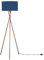 MiniSun | Modern Copper Metal Floor Lamp with a Navy Blue Shade | Floor Lamps & Torchieres, Home Décor & Improvement Essential | Includes 6W LED Bulb [3000K Warm White]