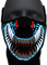 Ucult Horror LED-Maske - Leuchtende Dämon Schlangen Maske, Musik Gesteuert für Festivals, Karneval, Faschingsverkleidung, Raves und Konzerte