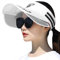 IPENNY Unisex Visor Sonnenhut Einstellbar Sommerhut für Damen und Herren Sonnenblenden Cap Freizeit Schatten Visier Verstellbare Kappe für Sport Outdoor Training (Stil 2-Weiß)