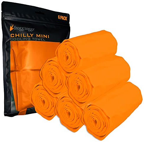frogg toggs Kühlendes Handtuch, Orange, 6 Stück, 6 Pack-29x3