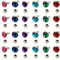 EXCEART 120 Stück Kristallnieten Strass Nieten Nieten 8Mm Schnellnieten Ledernieten Schnelle Leder Basteln Kristall Nieten Nieten Lederhandwerk Kleidung Zubehör Dekor für Leder Basteln