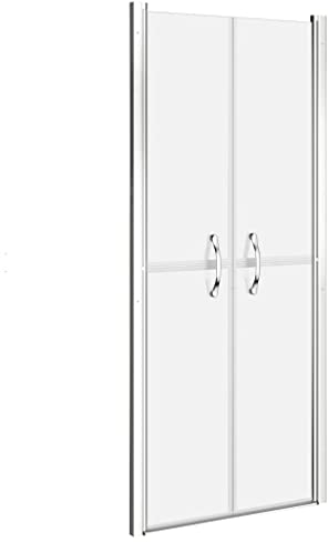 vidaXL Shower Door Frosted ESG 71x190 cm - Aluminium Frame, Adjustable Enclosure Screen for Bath Cabin