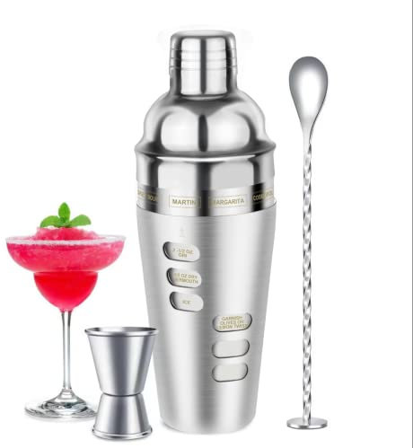 Shaker per cocktail, shaker Martini, shaker per cocktail, set da bar, set da cocktail in acciaio inox, kit per barista, 680 ml