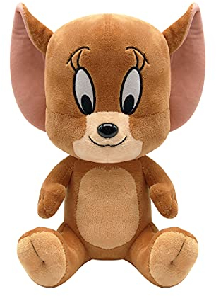 Tom und Jerry Kuscheltier Plüsch Figuren 28 cm Kater oder Maus, ORIGINAL Neue Edition, weich großer Kopf, Kino Film 2021, Kinder Spielzeug (Jerry)