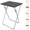 SG Traders Side Folding Coffee Table, Small TV Snack Tray for Eating, Sofa Laptop Desk, Outdoor Foldable Camping Tables, Living Room (Black, Small)