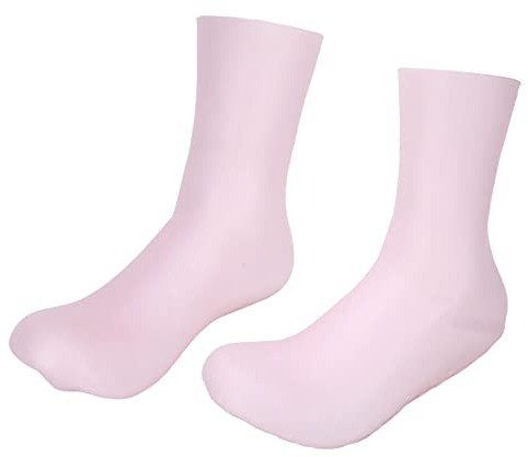 Sonew Weiche Silikon-Feuchtigkeitssocken, Hochelastisch Spa-Gel-Socken für Trockene Rissige Füße Anti-Rutsch Fußpflege Socken für Männer und Frauen(L)