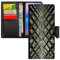 Coque Telephone A03S Cuir Portefeuille Design Carreau Noir Carre Tartan Geometrie Pas Cher Smartphone Fond à clapet pour Samsung Galaxy