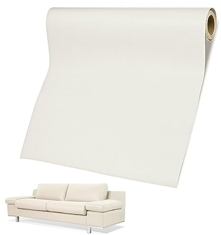Leder Reparatur Set Leder Patch Kit, 60 x 137cm Leder Patch Selbstklebend, Leder Reparatur Patch, Kunstleder Selbstklebende Leder Reparatur Set für Sofas, Autositze, Bürostuhl, Kopfteil (Beige)