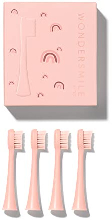Wondersmile Ersatzbürsten Schallzahnbürste geeignet für Kinder (Super weich, Rainbow Rose)